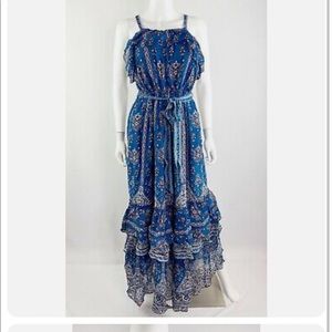 Anthropologie Blue Floral Sasha Dress